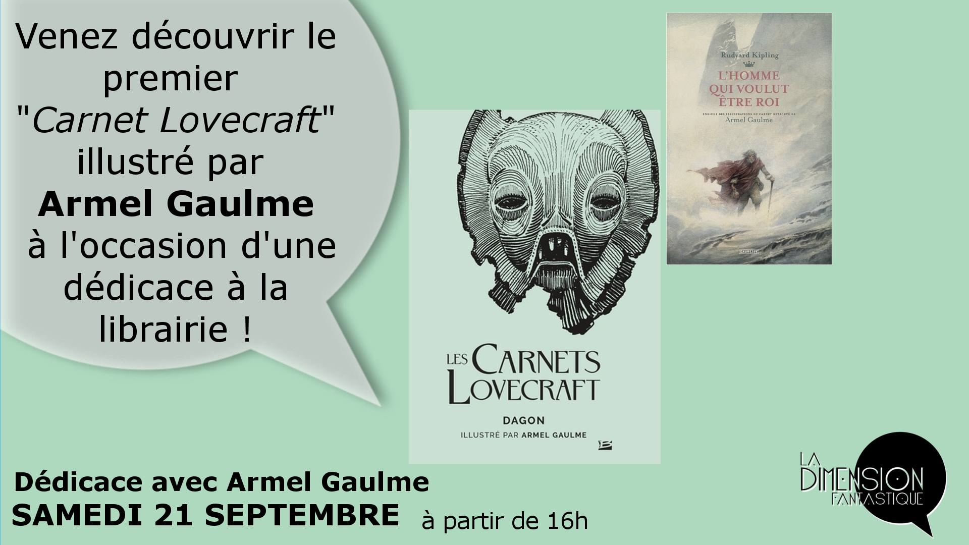 Photo de Dédicace avec Armel Gaulme pour les Carnets Lovecraft